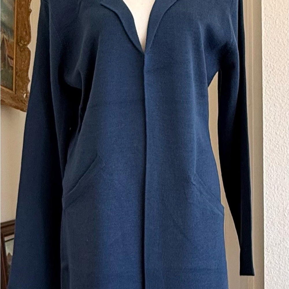 VINTAGE 1980S TEAL DUSTER LIGHTWEIGHT KNIT